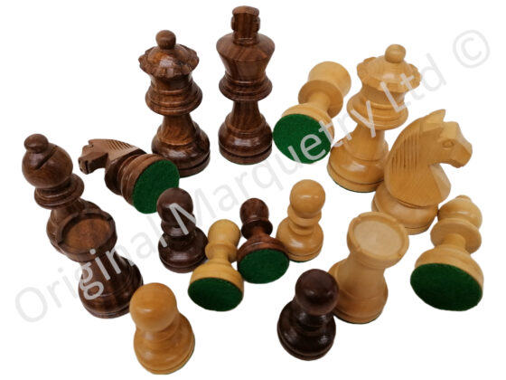 Chess Pieces made from Solid Maple & Rosewood - 85mm x 34mm - Image 2