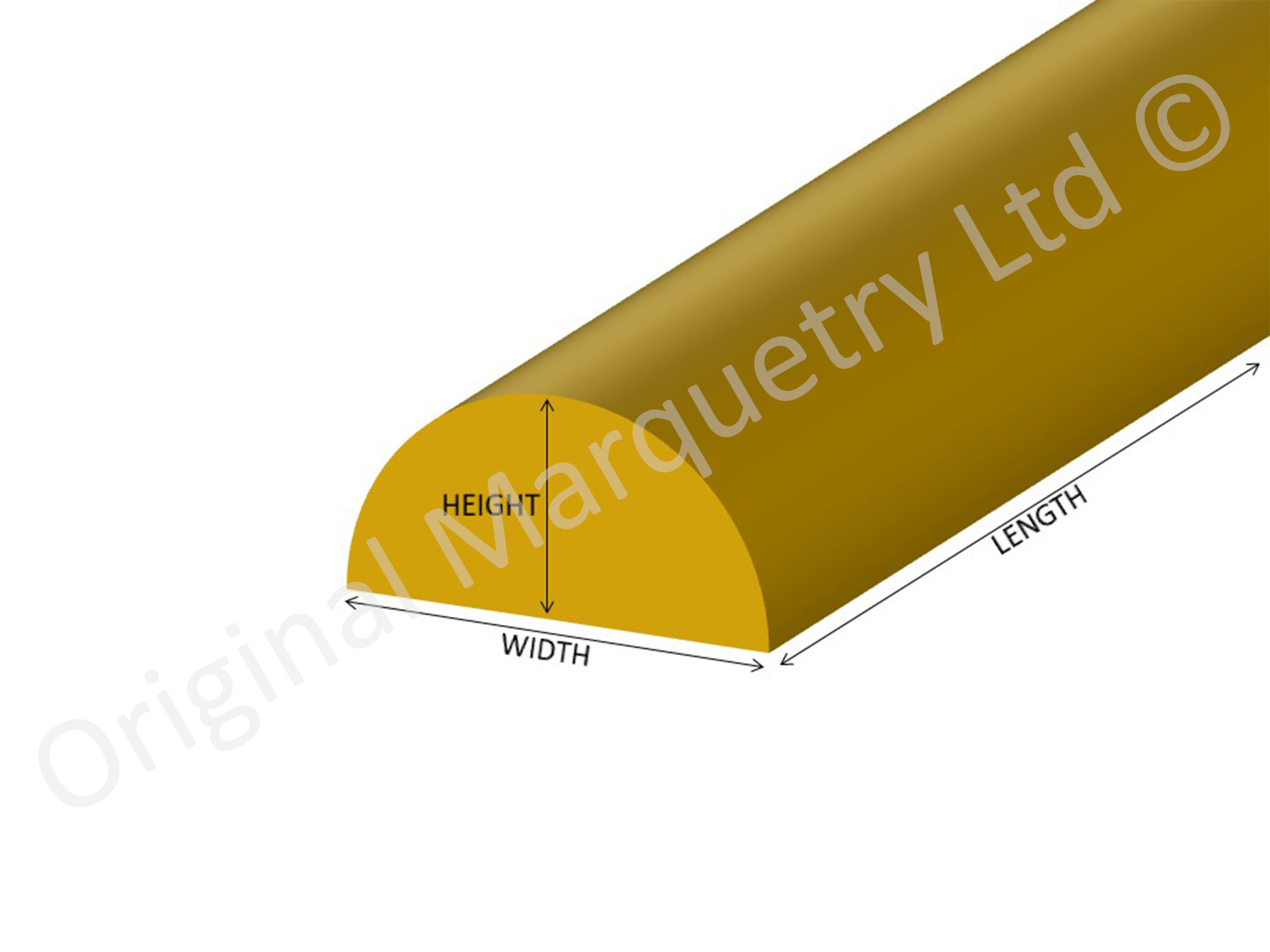 Inlay Square Brass Strip - Shape Guide
