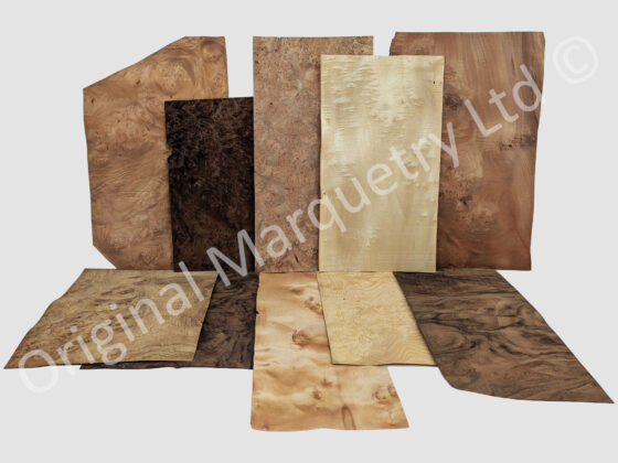 Luxury Burr Wood Veneer Packs - 10 Leaves - Image 2