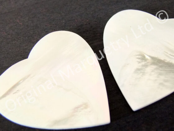 White Mother of Pearl Hearts - Image 2