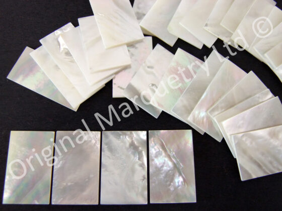 White Mother of Pearl Off Cut - 35 x 22 x 1.2mm