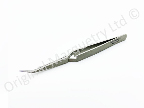 Stainless Steel/Antimagnetic Crosslock Tweezers Curved - T150