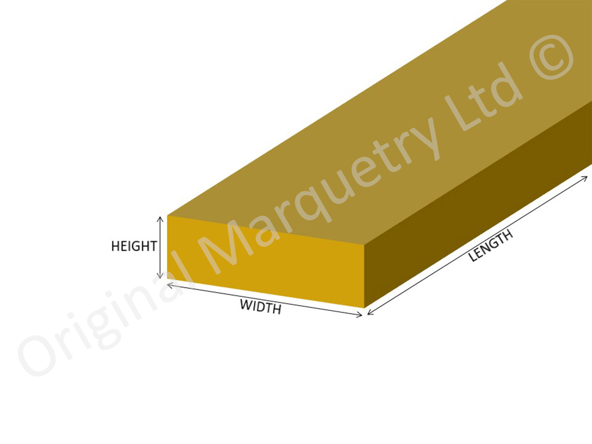 Inlay Flat Brass Strip - Shape Guide