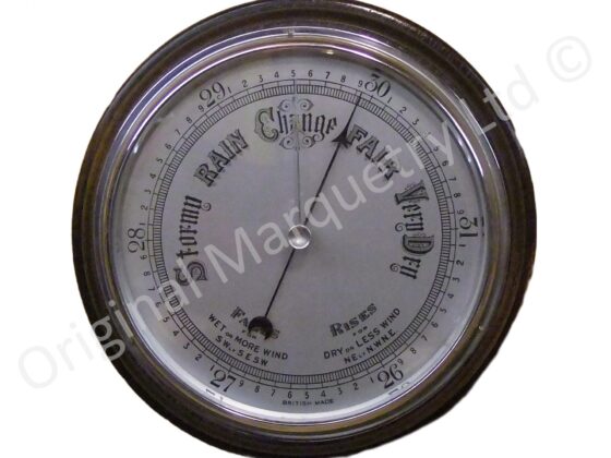 Round Oak Aneroid Barometer