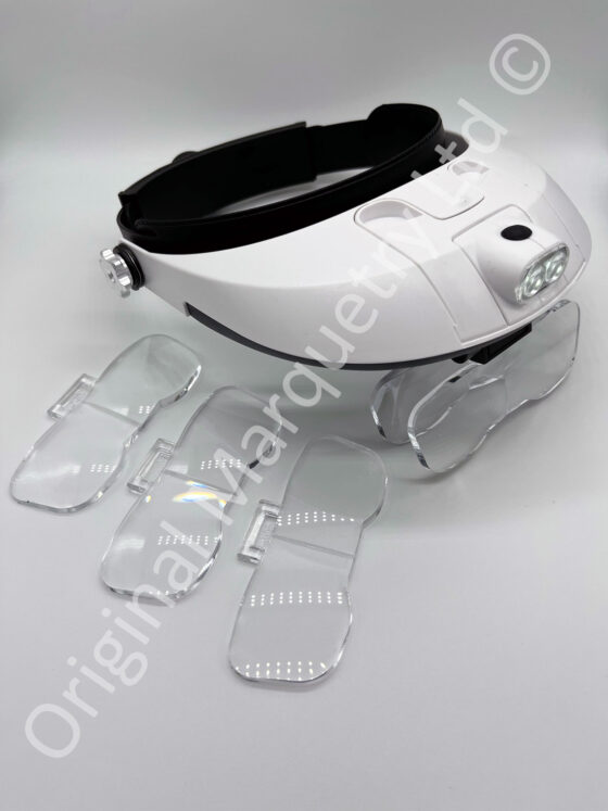 Headband Magnifier - Glasses with Detachable Ultra Bright LED Head Lamp & 5 Lenses - T313 - Image 2