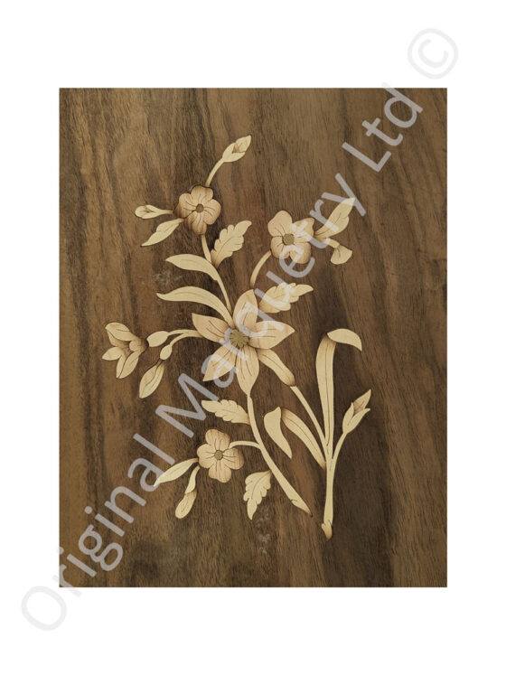 Marquetry Floral Inlay Panel - M75 - Image 2