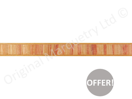 Tulipwood Inlay Bandings Boxwood Outside ONLY 10mm x 1mm x 47cm - Off Cut Offer