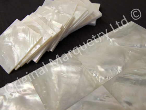 White Mother of Pearl Blanks - 50 x 50 x 1.5mm - Image 2