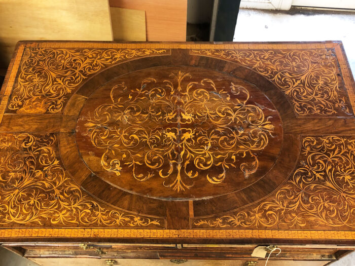 Seaweed Marquetry for a Chest of Drawers - Bespoke Marquetry Reproduction