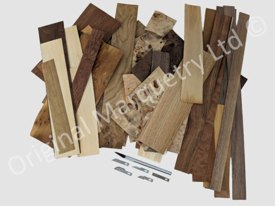 Beginners Wood Veneer Pack & Craft Knife - Off Cuts - 250g - Image 2