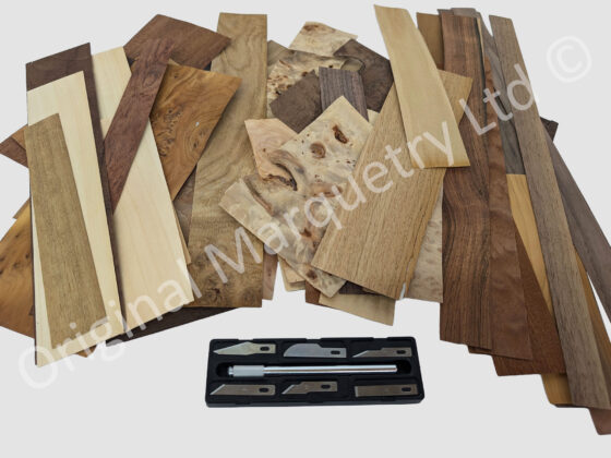 Beginners Wood Veneer Pack & Craft Knife - Off Cuts - 250g