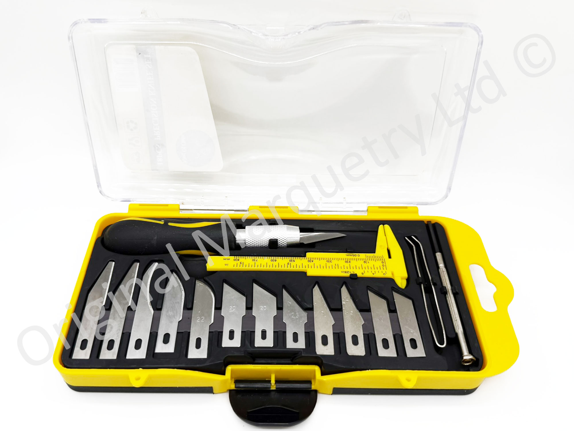 Precision 18 Piece Marquetry Hobby Craft Knife Set - T318