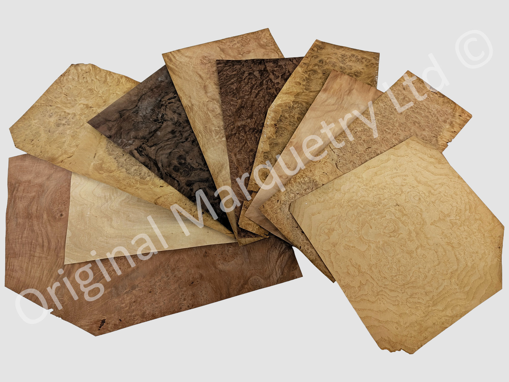 Luxury Burr Wood Veneer Packs - 10 Leaves