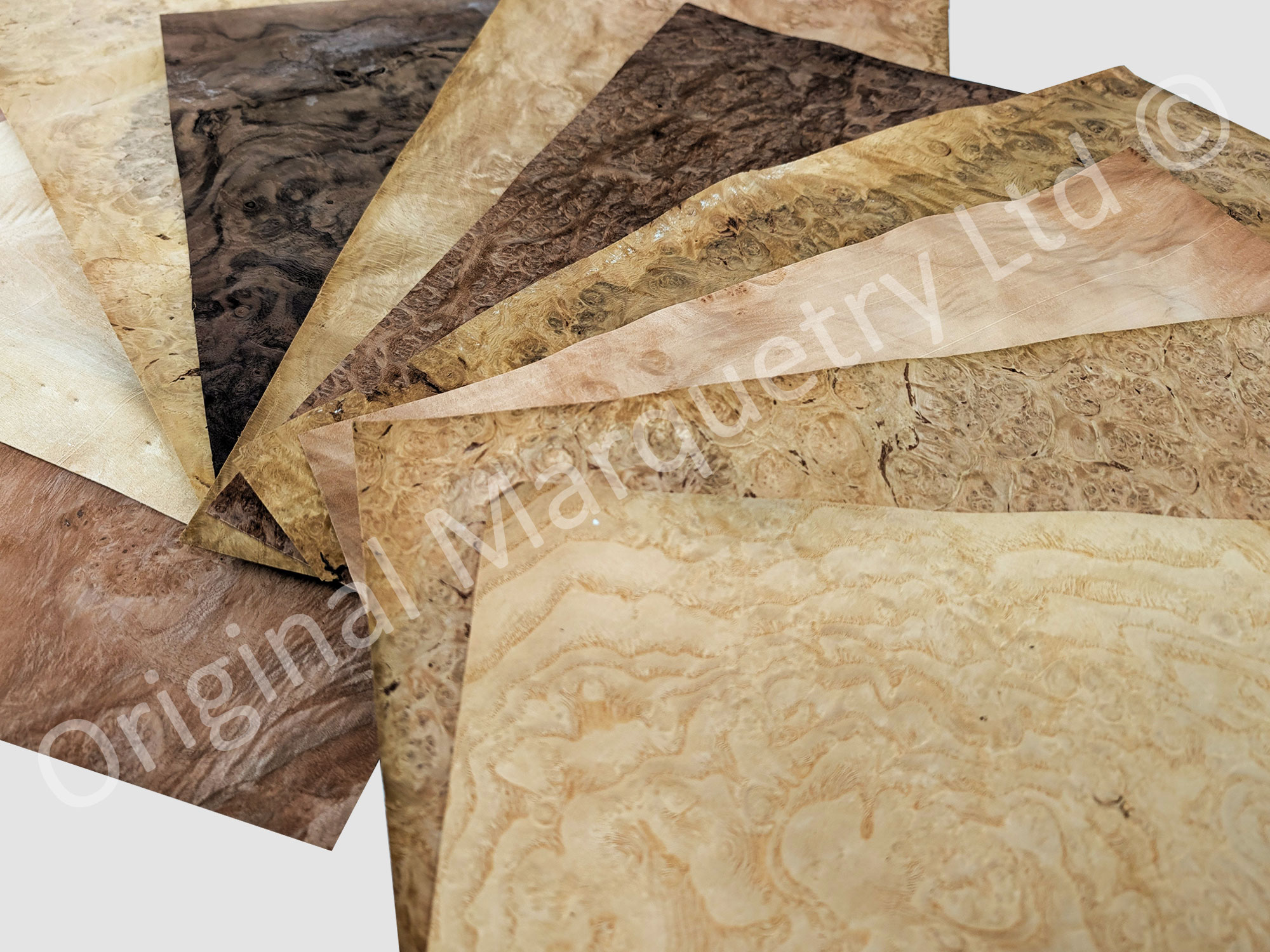 Luxury Burr Wood Veneer Packs - 10 Leaves - Image 2